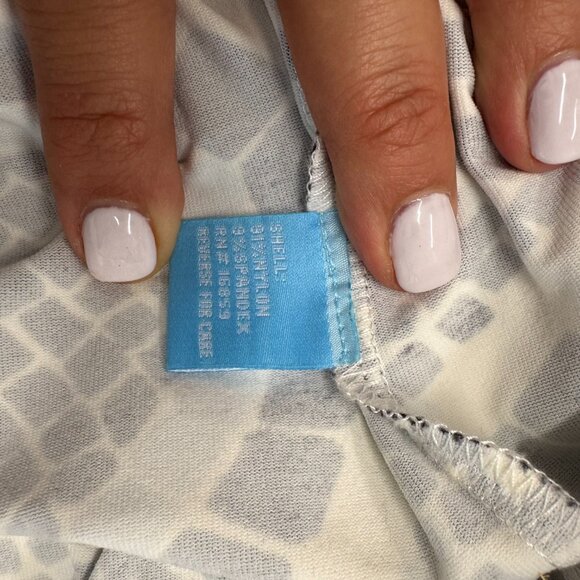 J McLaughlin Blue Paisley 3/4 Sleeve Catalina Cloth Stretch Dress - Size XS - Picture 3 of 6